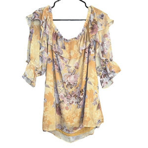 CITY CHIC Floral Multi Color Womens Blouse size 18
